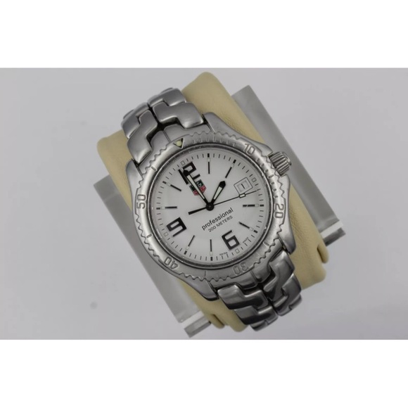 Tag Heuer Mens Watch White WT1114.BA0551 Link Silver Professional Sport Diver 8\
